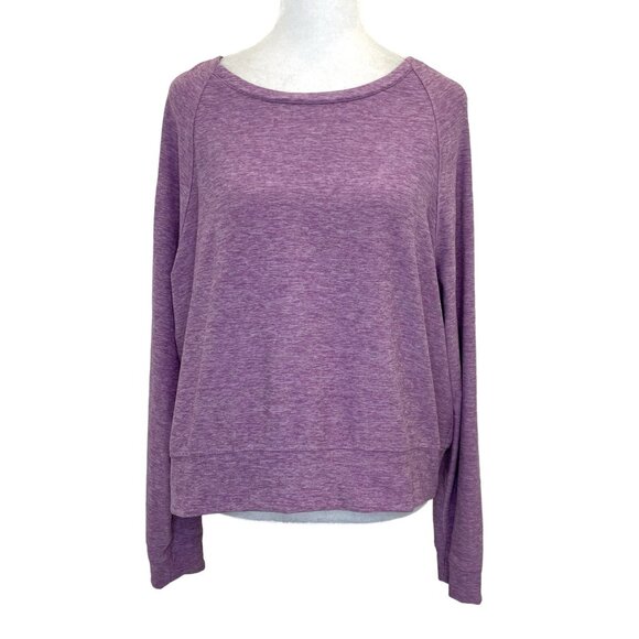 Outdoor Voices Cropped Short Soft Comfy Crew Sweatshirt Sweater Purple size XXL - Picture 1 of 6